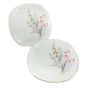 Vintage Royal Duchess Bavaria‎ Germany Floral Fine China Dish Plate Set 2 VTG